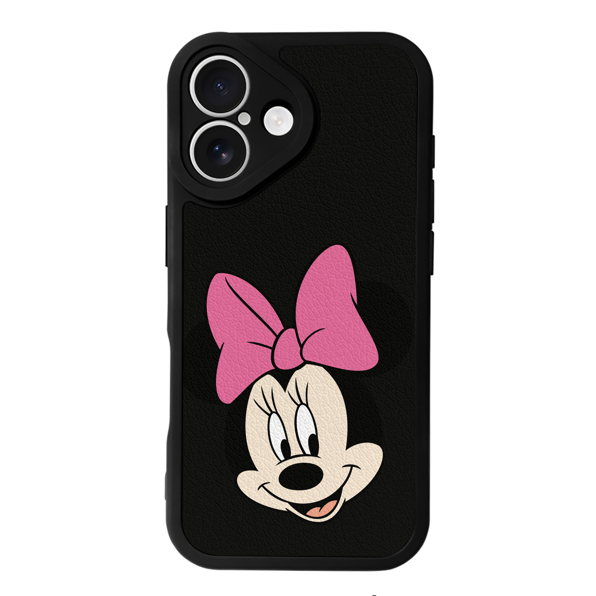 （画像用） ミッキーマウス Mickey Mouse 【iPhone 16シリーズ対応】シリコンスマホケース（レザー調） 材質：シリコン